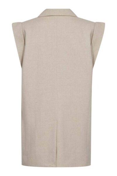 Leena linen wing vest bone Co’Couture