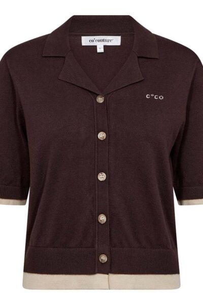 Lue crop cardigan dark brown Co’Couture