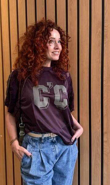 Trey lace tee walnut Co’Couture