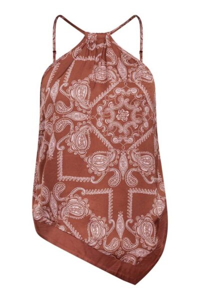 Bandie asym strap top suntan Co’Couture