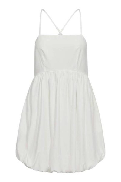 Sunrise balloon strap dress white Co’Couture