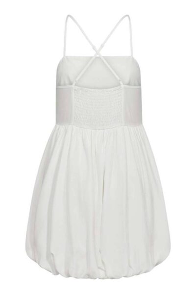 Sunrise balloon strap dress white Co’Couture