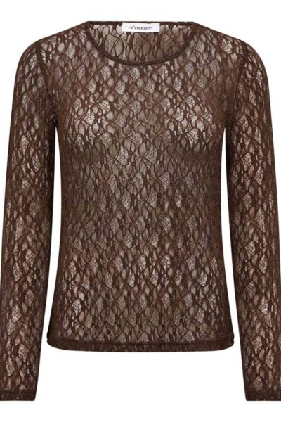 Barna o-neck blouse dark brown Co’Couture