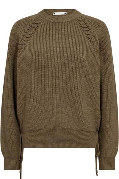 Row braid string knit army Co’Couture
