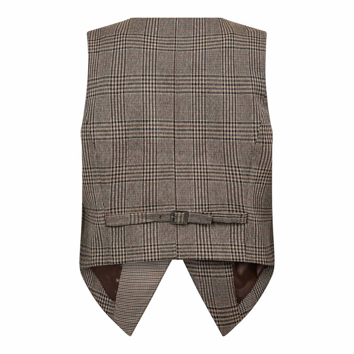 Veya check wrap vest brown Co'Couture - Afbeelding 6