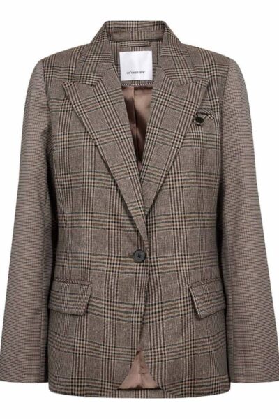 Veya check fitted blazer brown Co’Couture