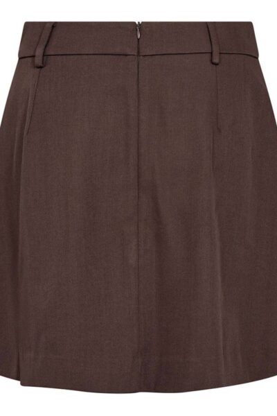 Luna pocket pleat mini skirt dark brown Co’Couture