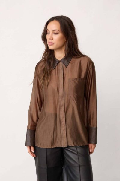 Kawa shirt dark brown Co’Couture