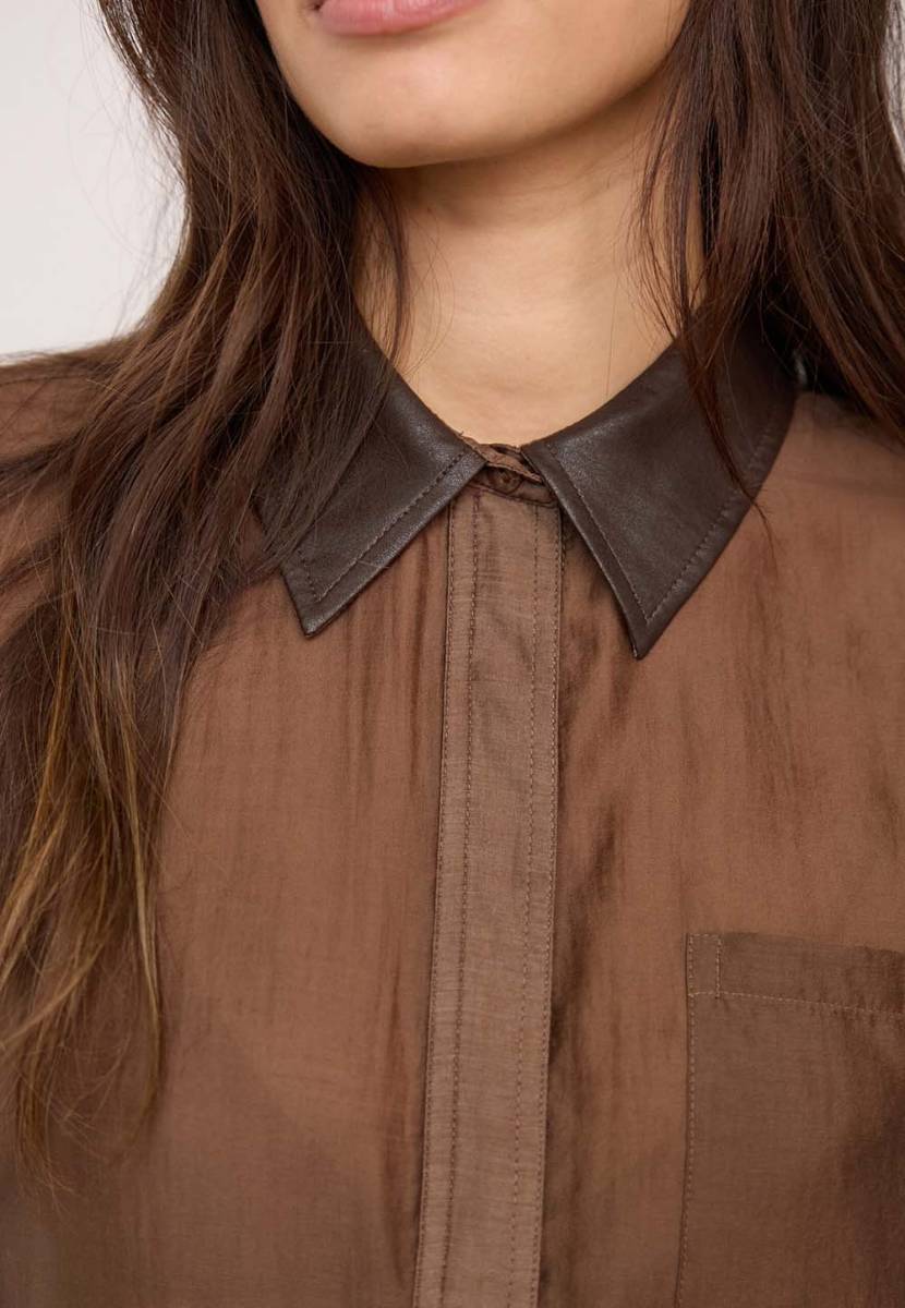 Kawa shirt dark brown Co'Couture - Afbeelding 5