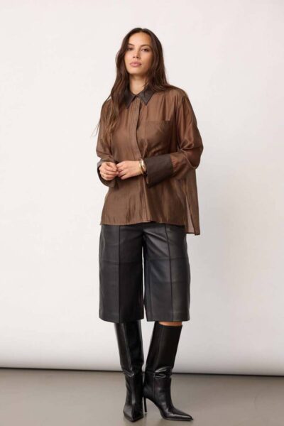 Kawa shirt dark brown Co’Couture