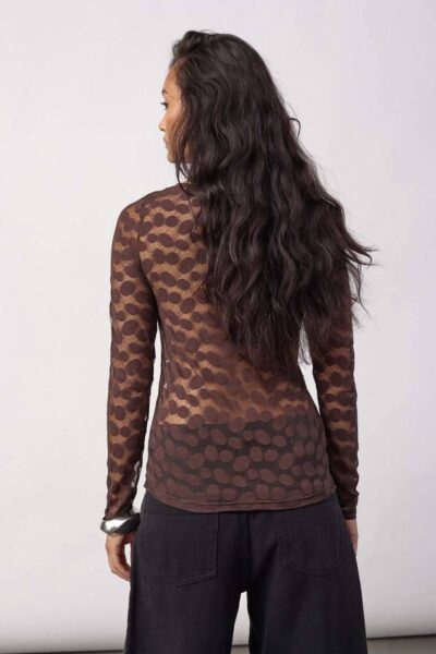 Penola o-neck blouse brown Co’Couture