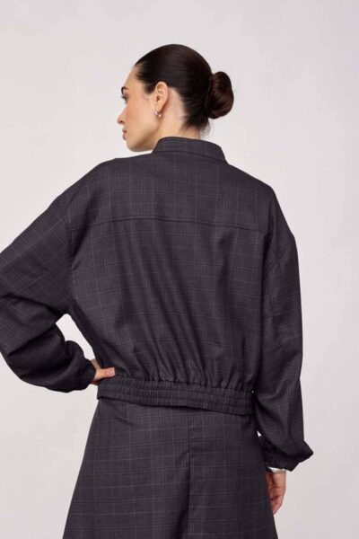 Elora check jacket dark grey Co’Couture