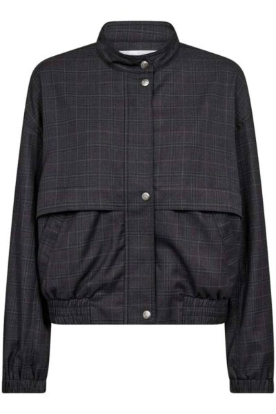 Elora check jacket dark grey Co’Couture