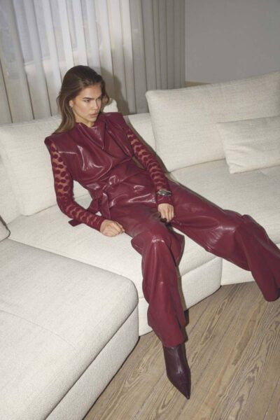 Gitt pant berry red L34 Co’Couture