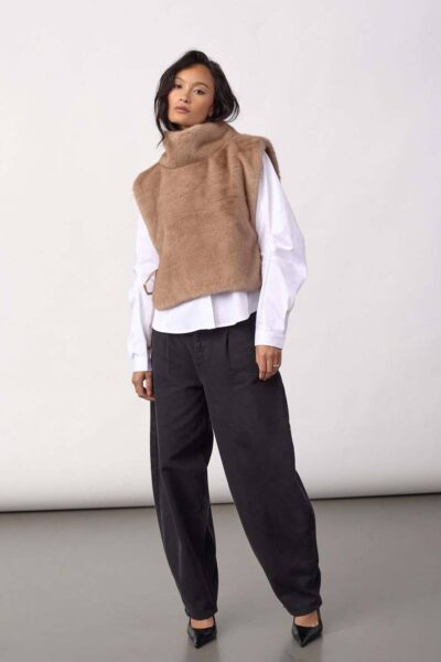 Fera faux collar creme Co’Couture