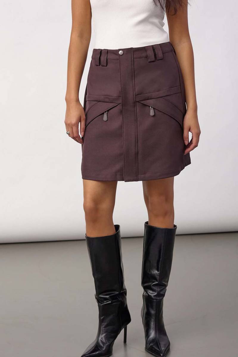 Luna mini skirt bison Co'Couture - Afbeelding 4
