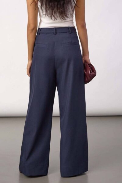 Luna pleat pant navy L34 Co’Couture