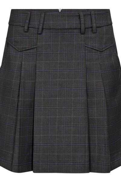 Elora pocket pleat mini skirt dark grey Co’Couture
