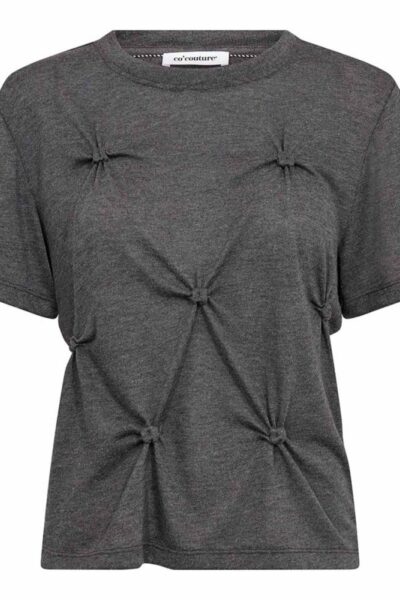 Tania knot tee mid grey Co’Couture