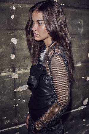 Krystal net blouse black Co’Couture
