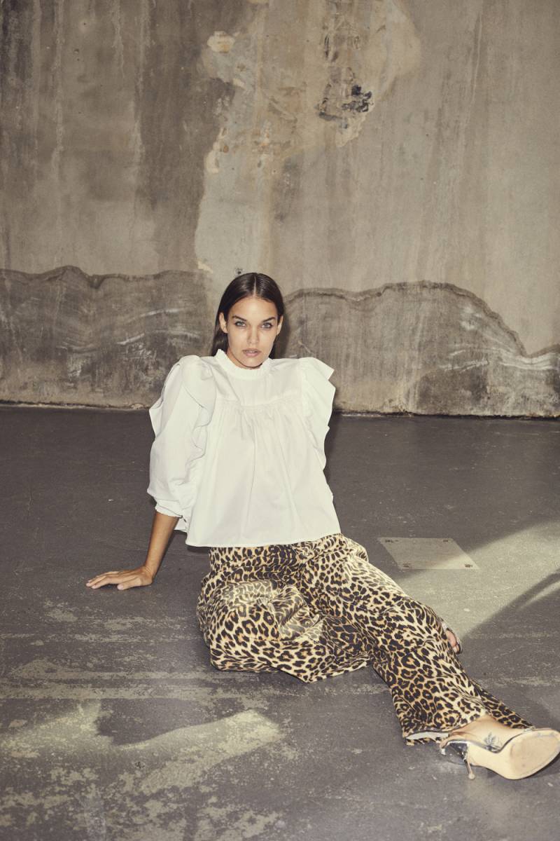 Leo denim panel long pant khaki Co Couture Het Bonte Schaep