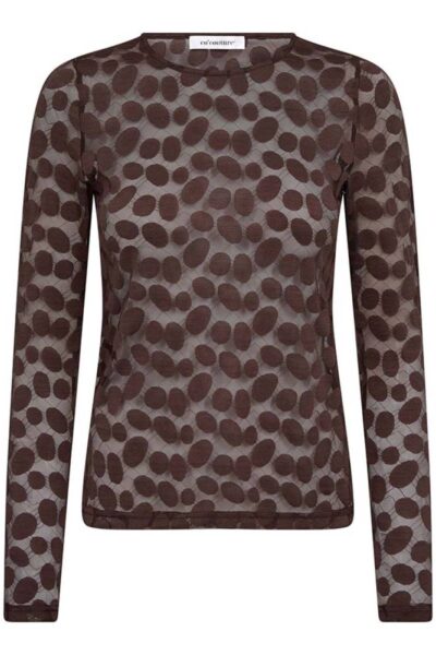 Penola o-neck blouse brown Co’Couture