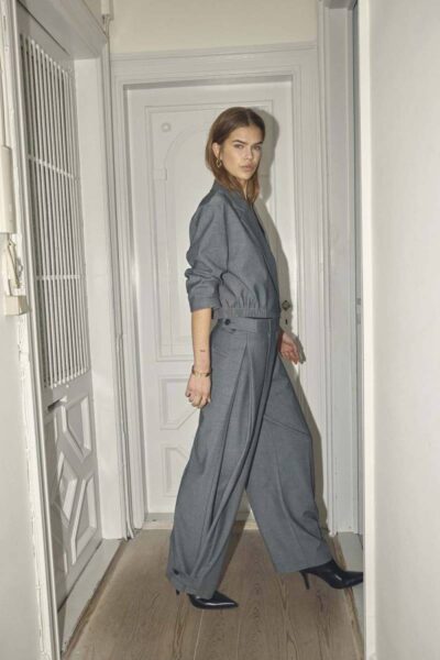 Jacky crop blazer mid grey Co’Couture