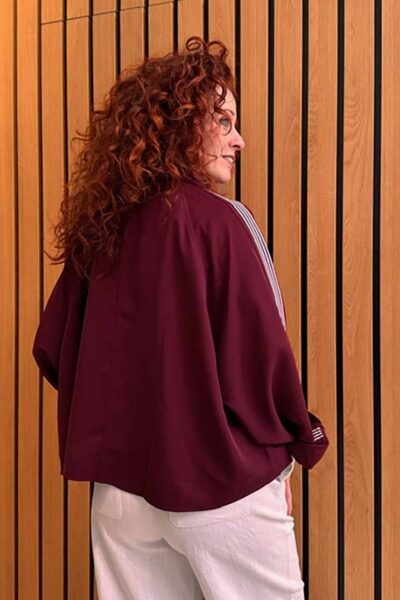 Amina box jacket burgundy Co’Couture