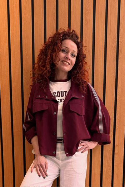 Amina box jacket burgundy Co’Couture
