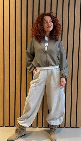 Luna balloon zip jacket walnut Co’Couture