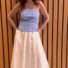 Tea stripe tube top blue Co'Couture