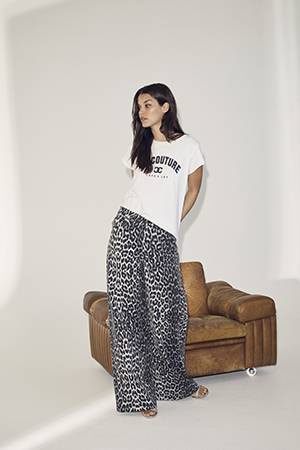 Leo wide long pant dark grey Co’Couture