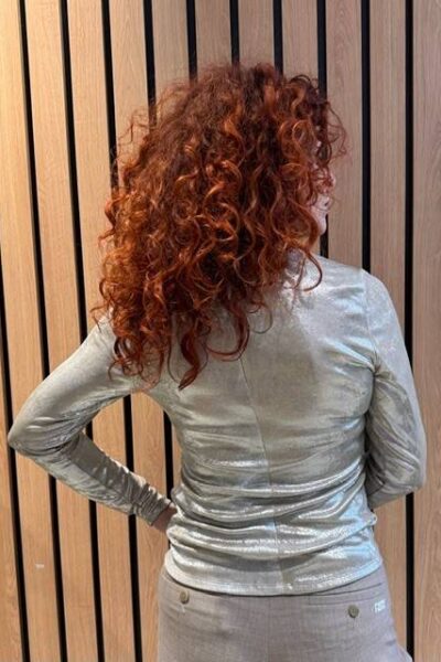 Margot drape blouse champagne Co’Couture