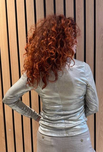 Margot drape blouse champagne Co'Couture - Afbeelding 2