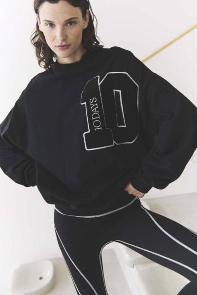 Cropped sweater black 10 DAYS