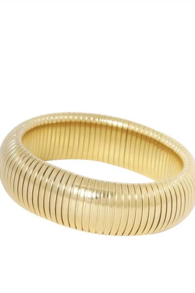 Vergulde ronde bangle Ellen Beekmans