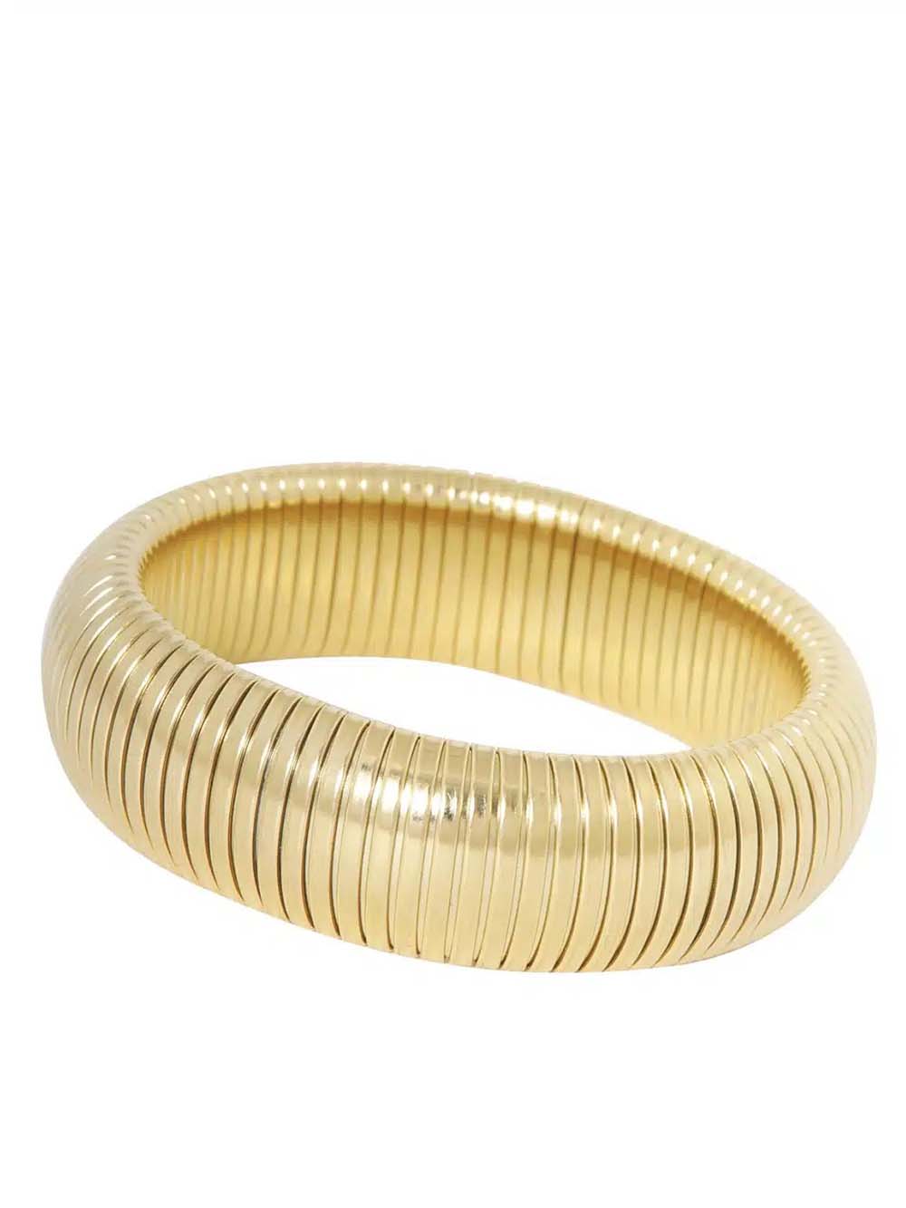 Vergulde ronde bangle Ellen Beekmans - Afbeelding 2
