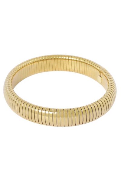Vergulde ronde bangle medium Ellen Beekmans