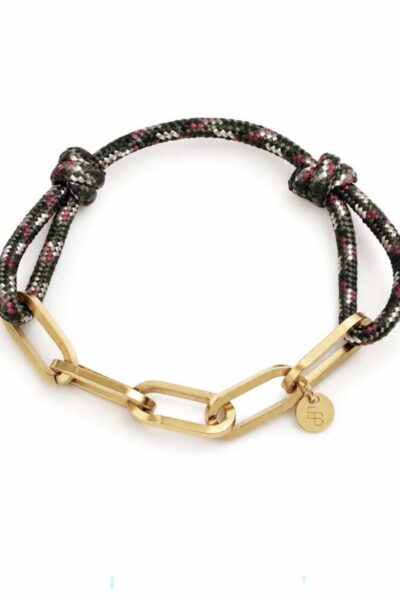 Armband touw gouden schakels Marrak Ellen Beekmans