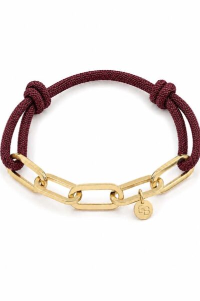 Armband touw gouden schakels auberg Ellen Beekmans