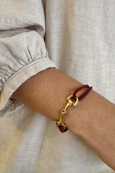 Armband touw gouden gesp auberg Ellen Beekmans