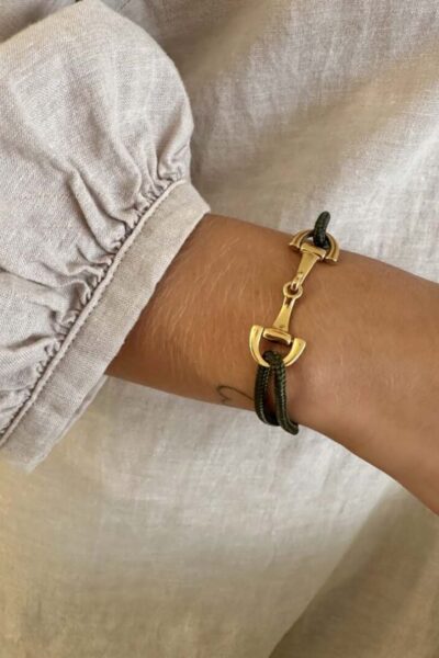 Armband touw gouden gesp army Ellen Beekmans