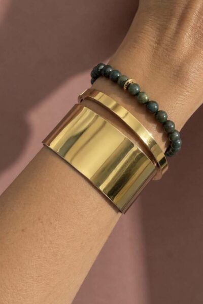 Armbandje gemstone balletjes army Ellen Beekmans