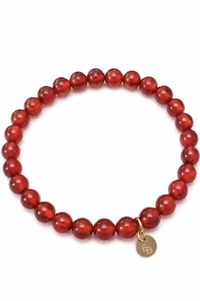 Armbandje gemstone balletjes orange Ellen Beekmans