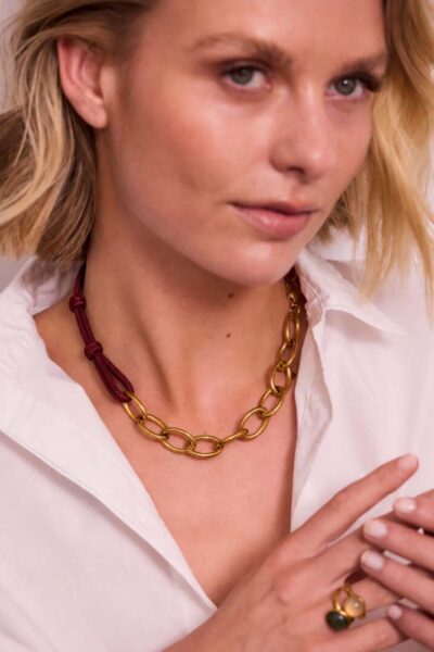 Ketting touw gouden schakels auberg Ellen Beekmans
