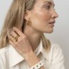 Vergulde hart oorstekers Ellen Beekmans