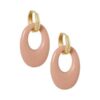 Oorringen met ovale hanger roze Ellen Beekmans - Afbeelding 2