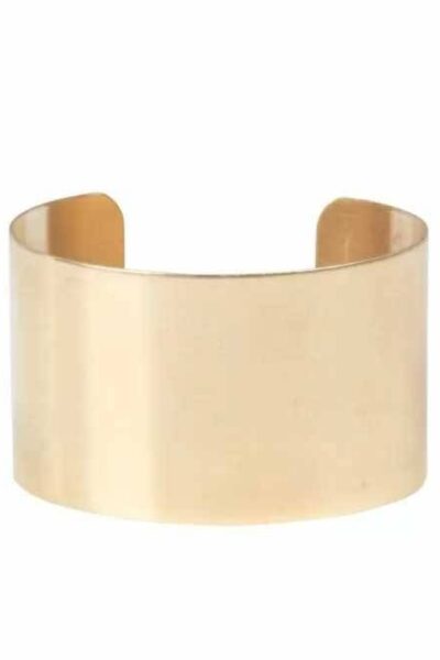 Vergulde brede armband Ellen Beekmans