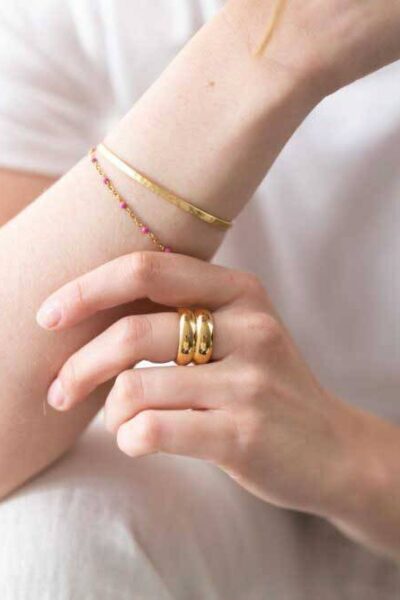 Smalle gehamerde bangle Ellen Beekmans