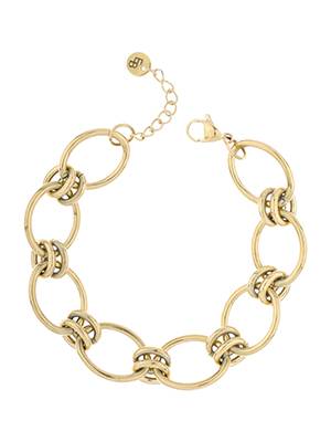 Vergulde armband fantasieschakel Ellen Beekmans